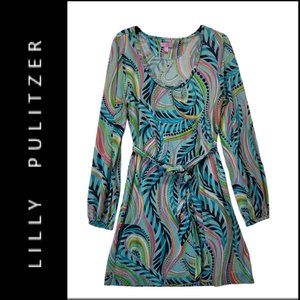 Lilly Pulitzer Woman Shift Long Sleeve Dress Sz L